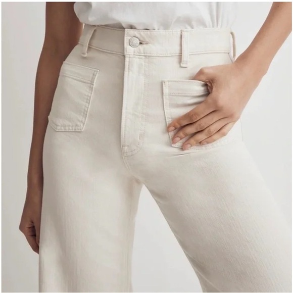 Madewell White Cream The Perfect Vintage Wide Leg Jeans 29 - Picture 4 of 16